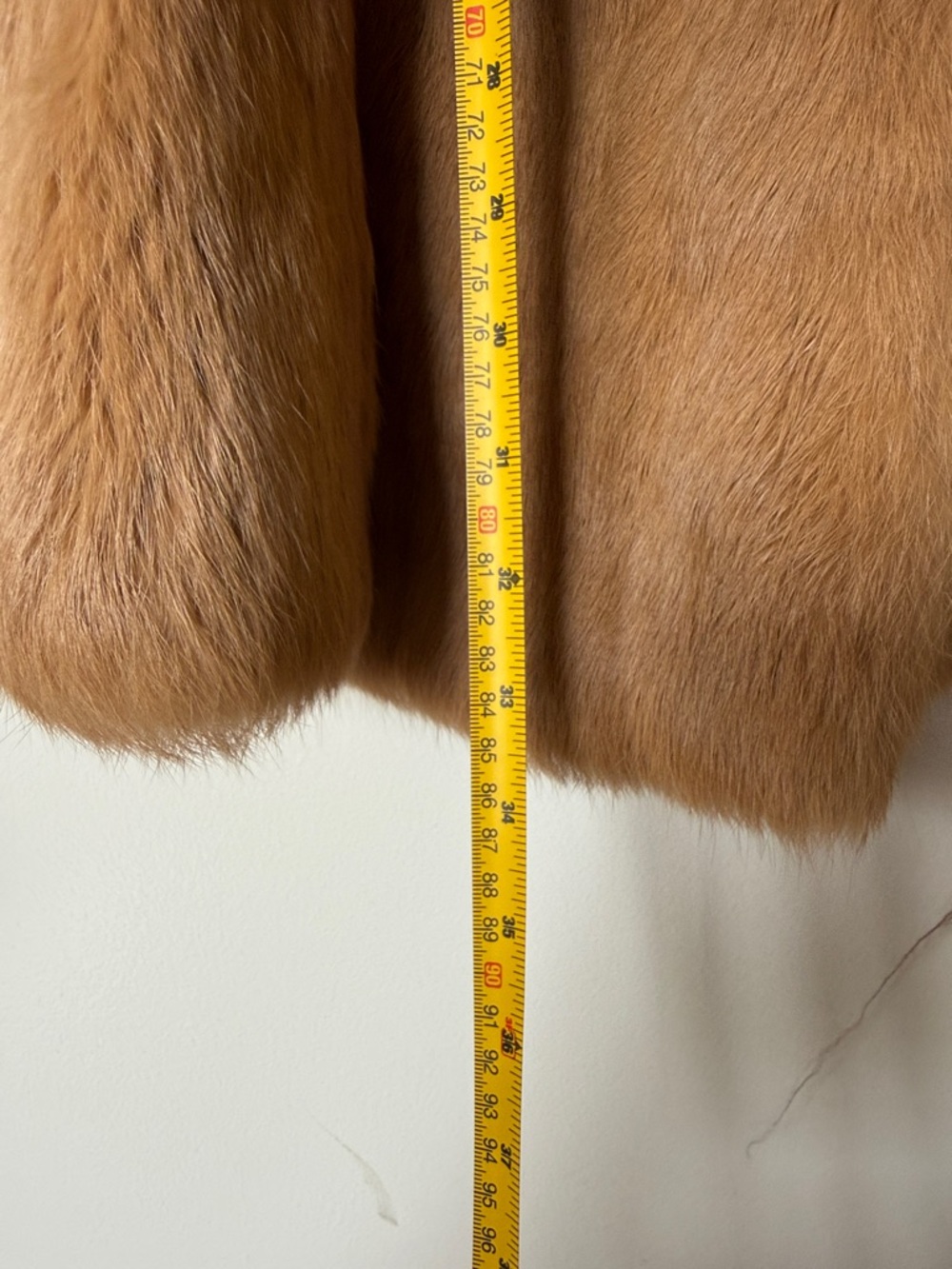 VINTAGE RABBIT FUR + ROSE CHAMPAGNE SATIN LINED 70’s COAT - PRICE FIRM BUY ONLY - Picture 7 of 11